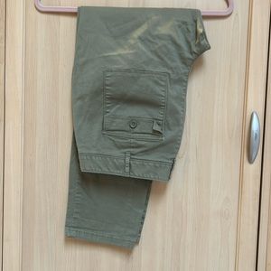 Loft army green relaxed skinny pant